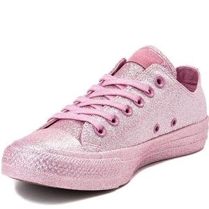 Pink glitter converse